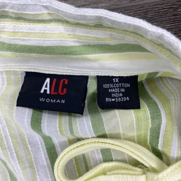 ALC Plus size striped button up shirt with tank top - Picture 7 of 7
